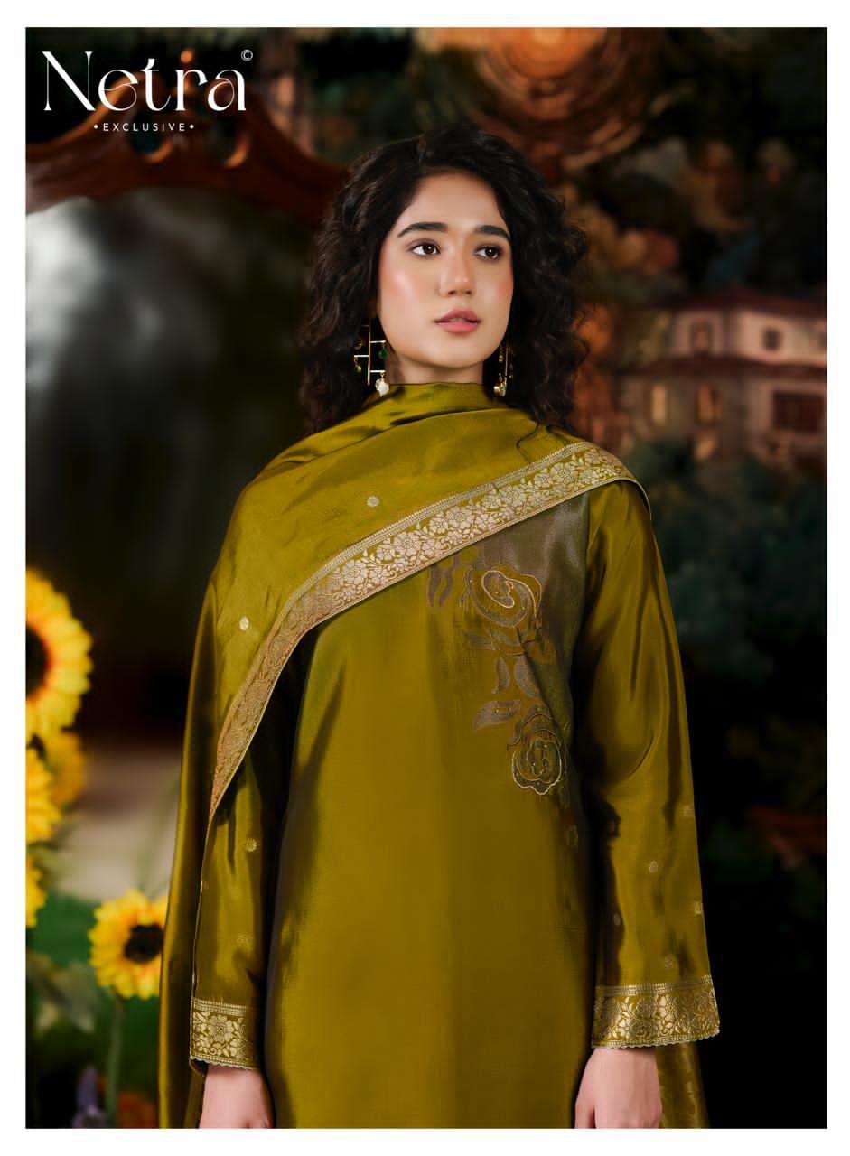 Hiva Netra Woven Silk Pant Style Suits Manufacturer India