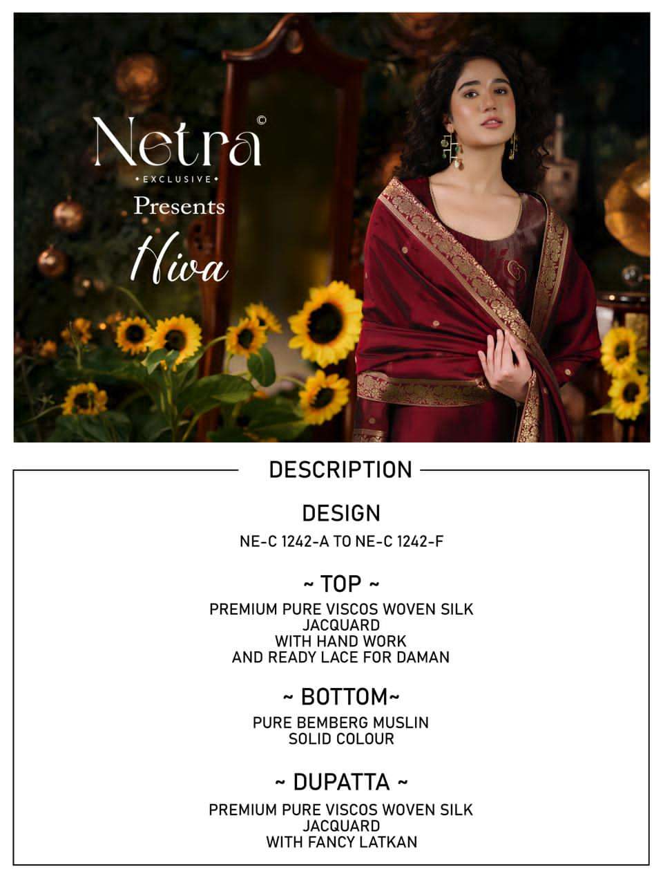 Hiva Netra Woven Silk Pant Style Suits Manufacturer India