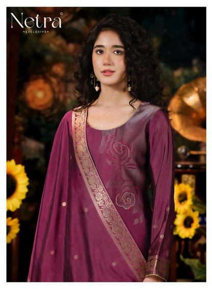 Hiva Netra Woven Silk Pant Style Suits Manufacturer India