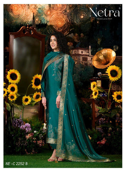 Hiva Vol 2 Netra Woven Silk Pant Style Suits Wholesale Rate