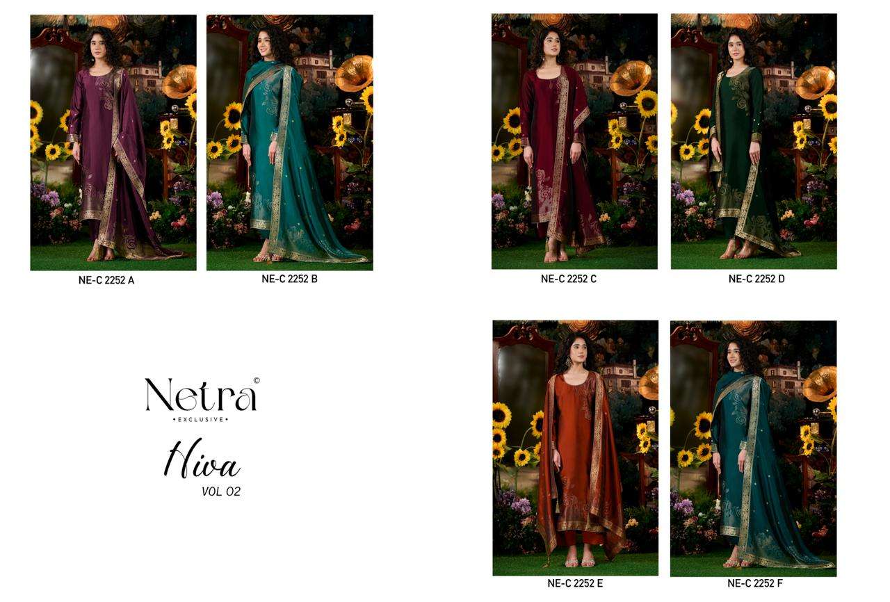 Hiva Vol 2 Netra Woven Silk Pant Style Suits Wholesale Rate