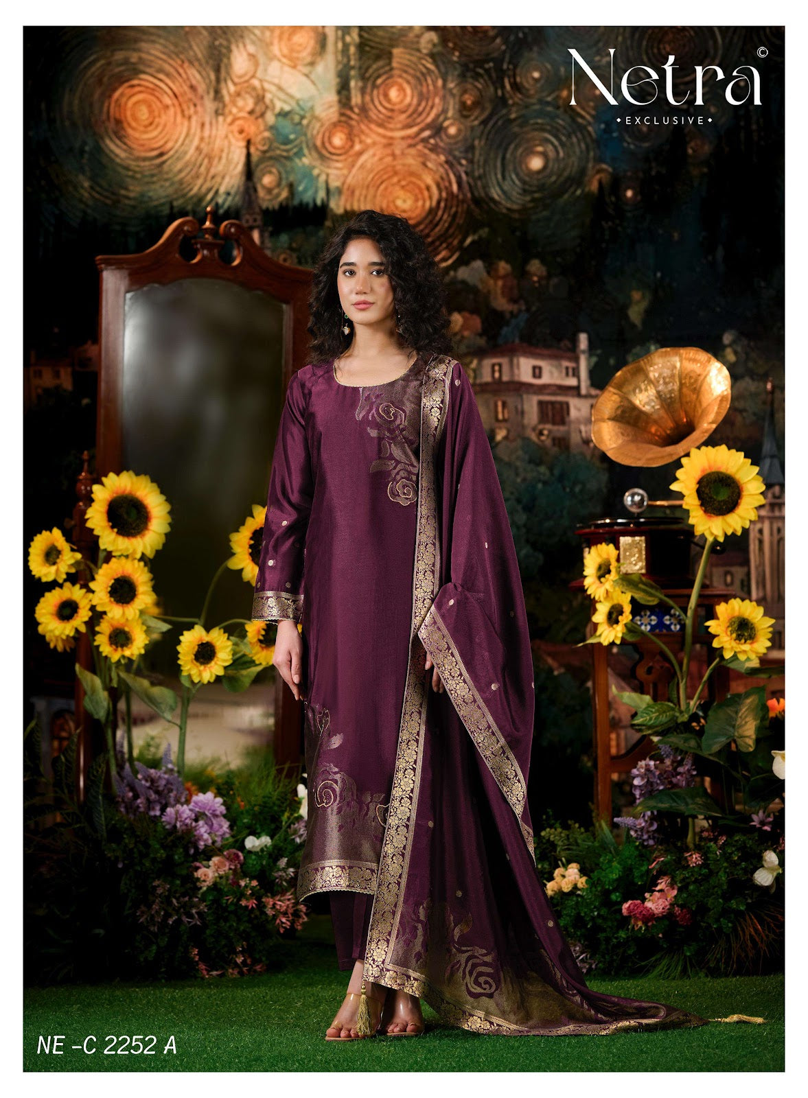 Hiva Vol 2 Netra Woven Silk Pant Style Suits Wholesale Rate