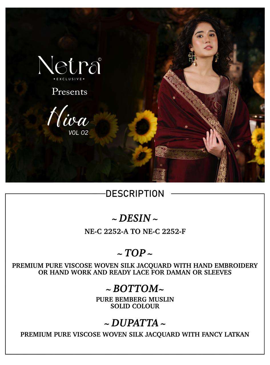 Hiva Vol 2 Netra Woven Silk Pant Style Suits Wholesale Rate