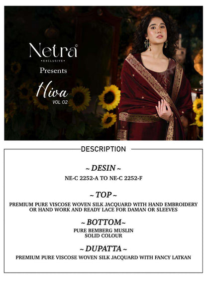Hiva Vol 2 Netra Woven Silk Pant Style Suits Wholesale Rate