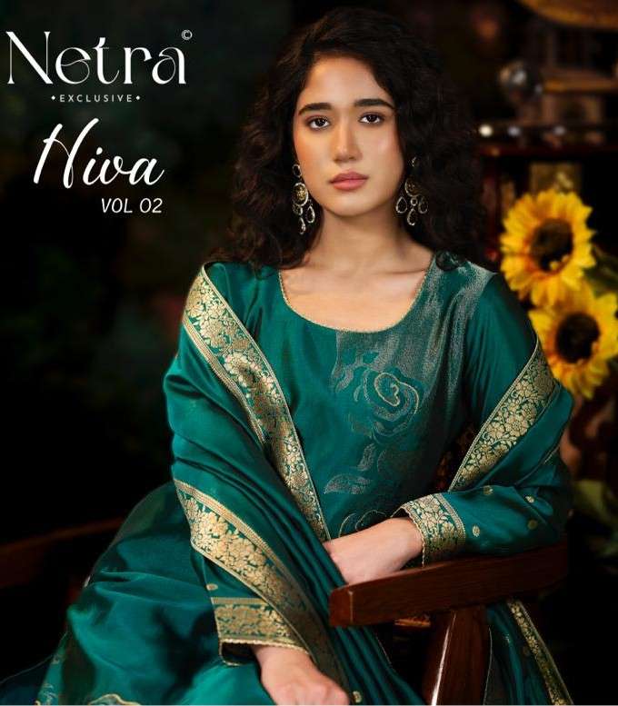 Hiva Vol 2 Netra Woven Silk Pant Style Suits Wholesale Rate