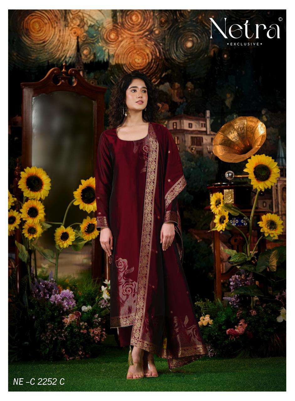 Hiva Vol 2 Netra Woven Silk Pant Style Suits Wholesale Rate