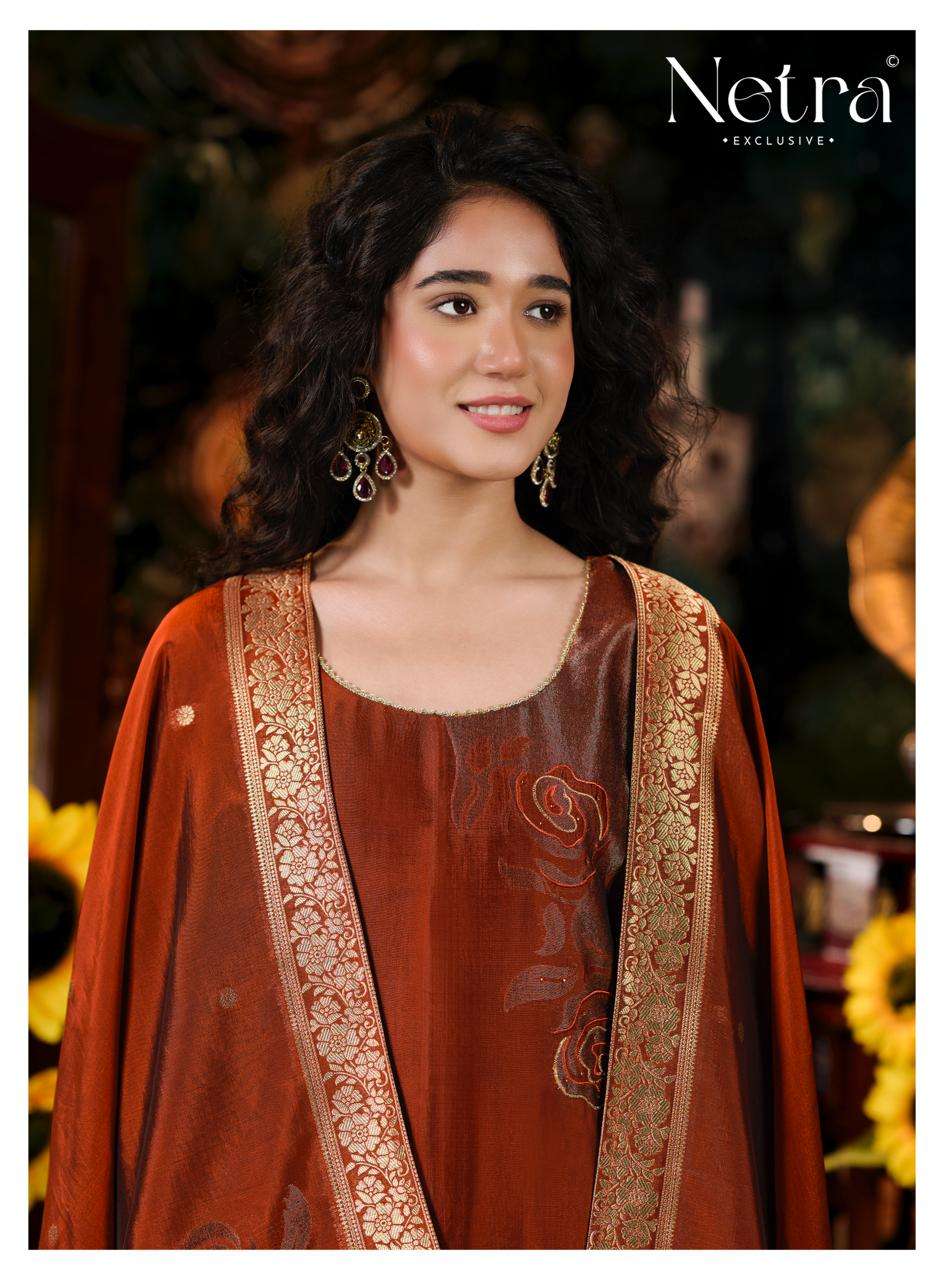 Hiva Vol 2 Netra Woven Silk Pant Style Suits Wholesale Rate