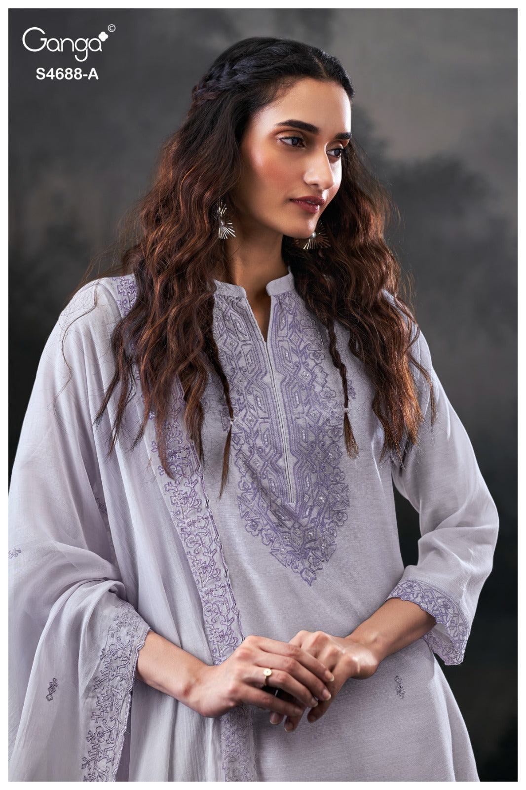 Hivira 4688 Ganga Mul Chanderi Plazzo Style Suits Supplier Ahmedabad