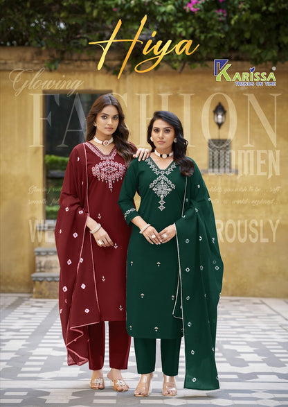 Hiya Karissa Cotton Readymade Pant Style Suits Exporter Gujarat