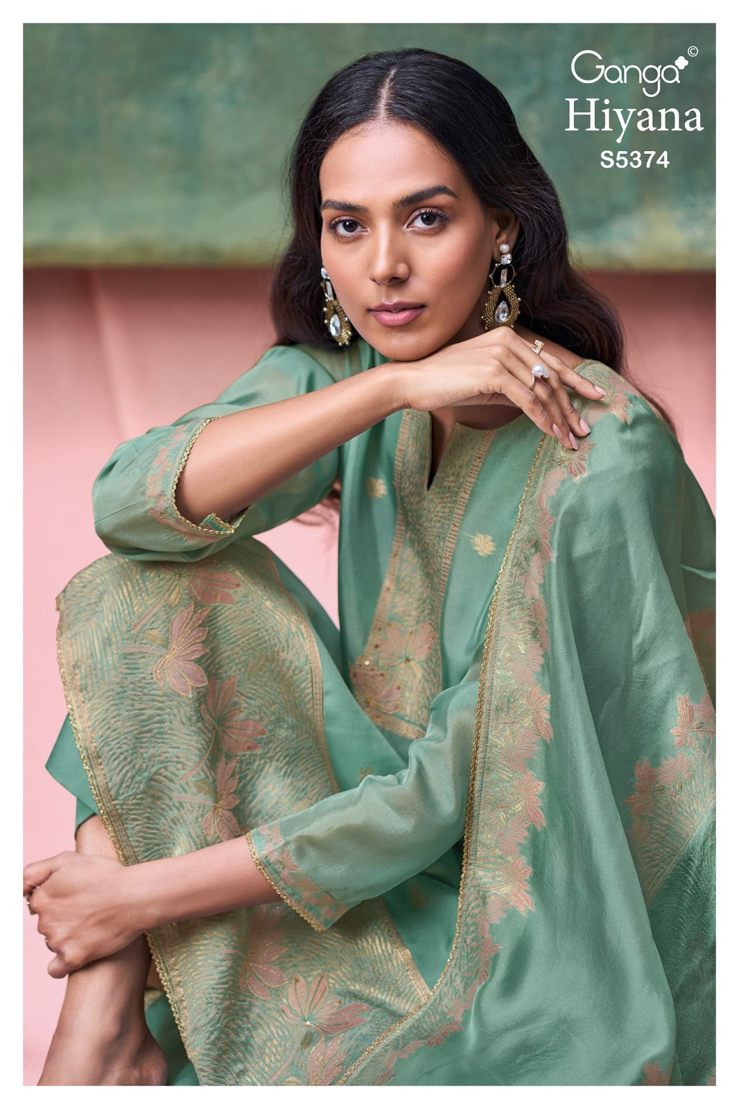 Hiyana S5374 Ganga Woven Silk Pant Style Suits Manufacturer