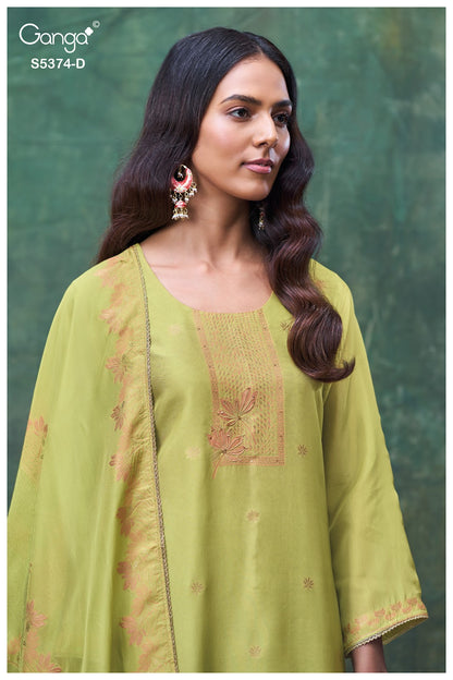 Hiyana S5374 Ganga Woven Silk Pant Style Suits Manufacturer