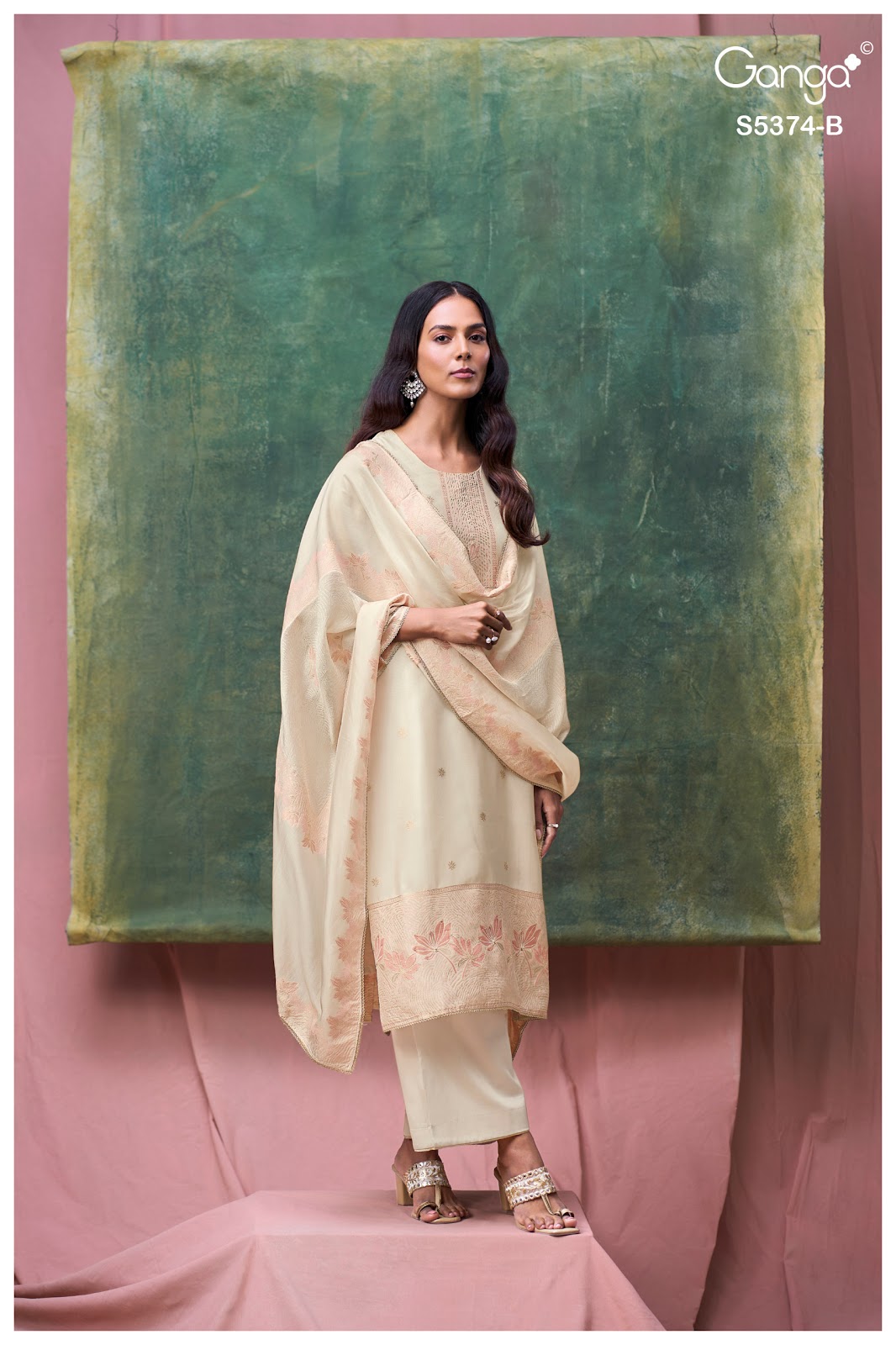 Hiyana S5374 Ganga Woven Silk Pant Style Suits Manufacturer
