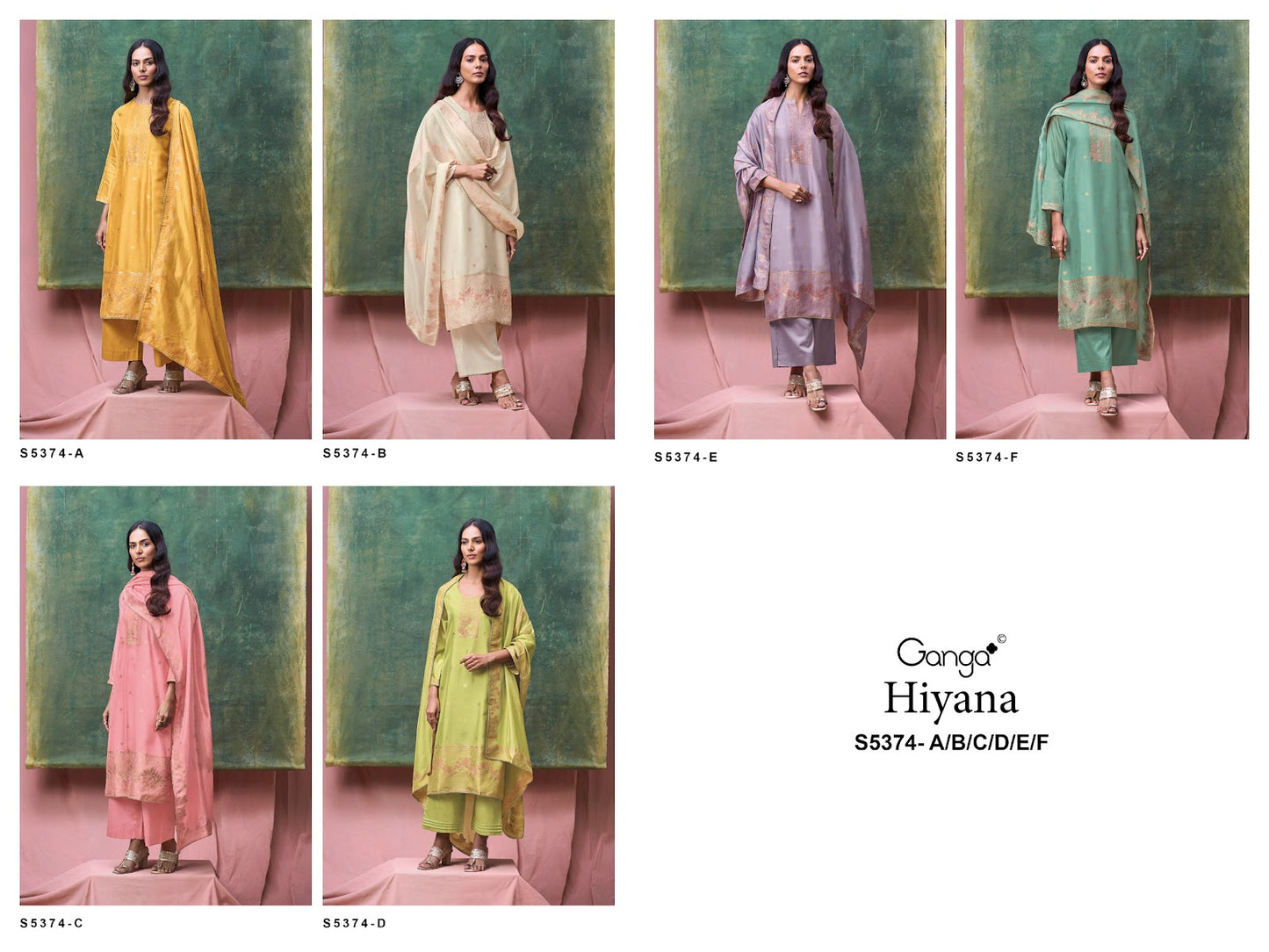 Hiyana S5374 Ganga Woven Silk Pant Style Suits Manufacturer