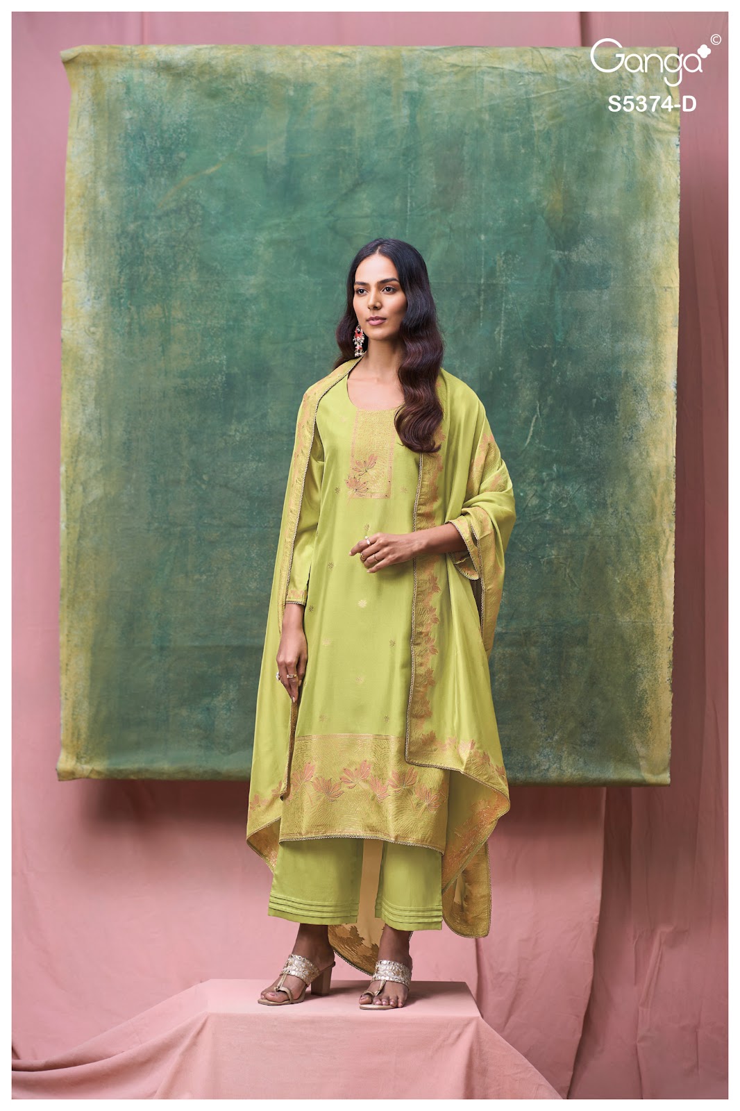 Hiyana S5374 Ganga Woven Silk Pant Style Suits Manufacturer