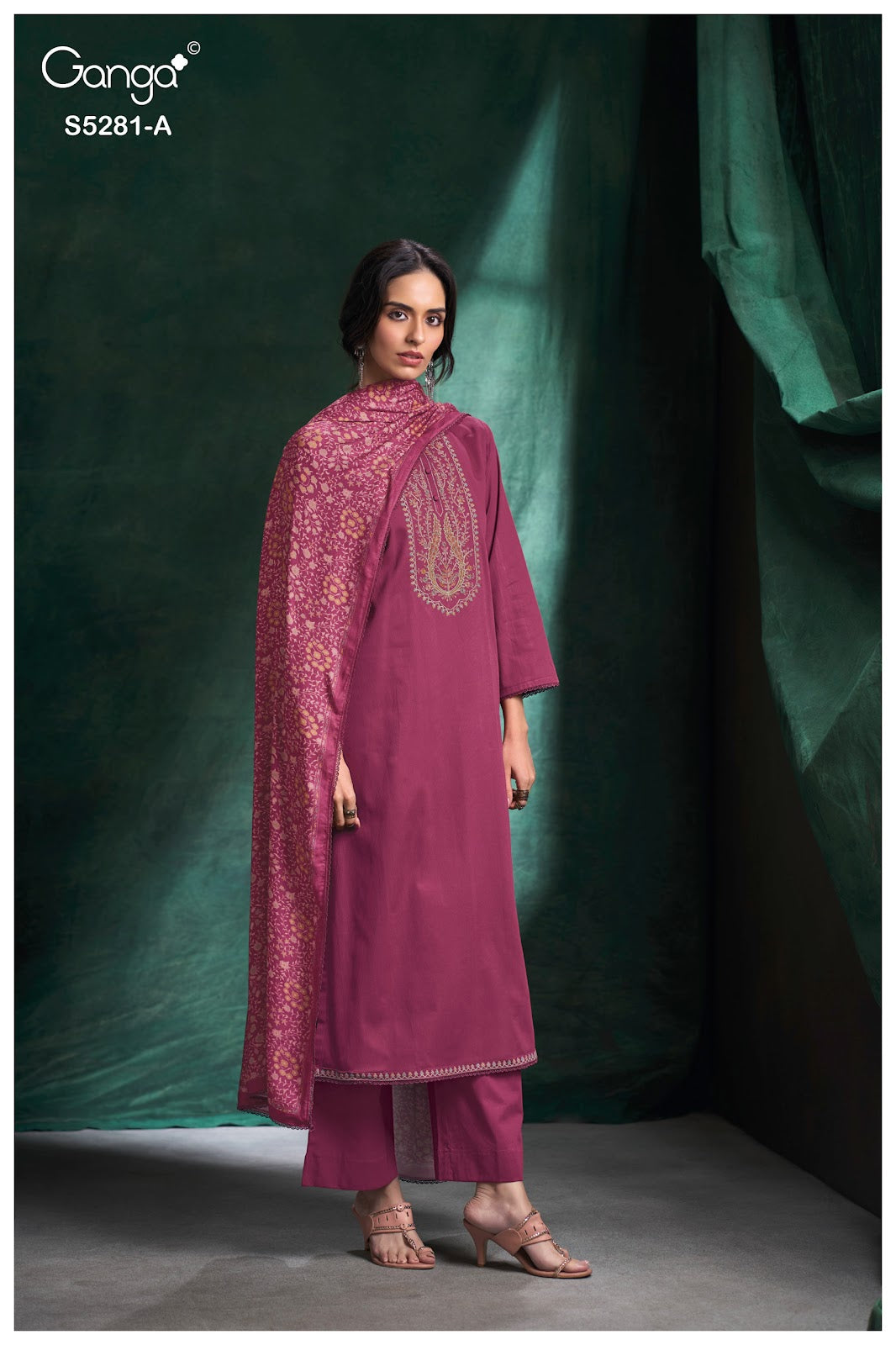 Hiyasha S5281 Ganga Corduroy Plazzo Style Suits Wholesaler