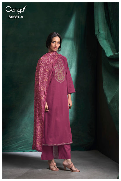 Hiyasha S5281 Ganga Corduroy Plazzo Style Suits Wholesaler