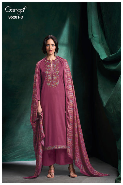 Hiyasha S5281 Ganga Corduroy Plazzo Style Suits Wholesaler