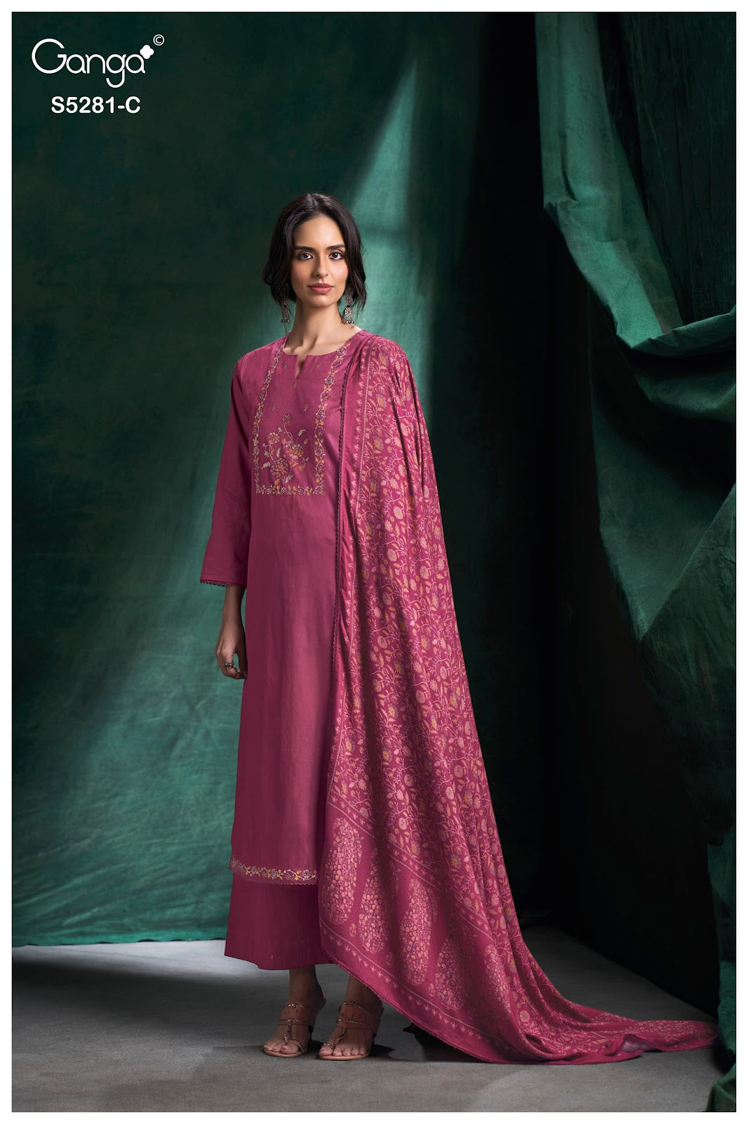Hiyasha S5281 Ganga Corduroy Plazzo Style Suits Wholesaler