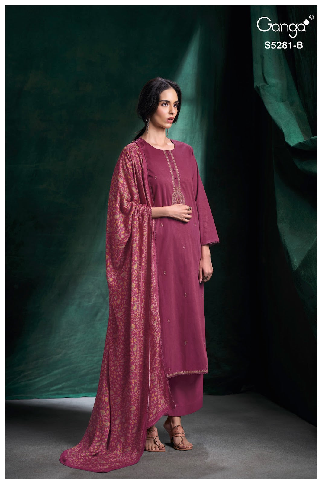 Hiyasha S5281 Ganga Corduroy Plazzo Style Suits Wholesaler