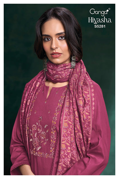 Hiyasha S5281 Ganga Corduroy Plazzo Style Suits Wholesaler