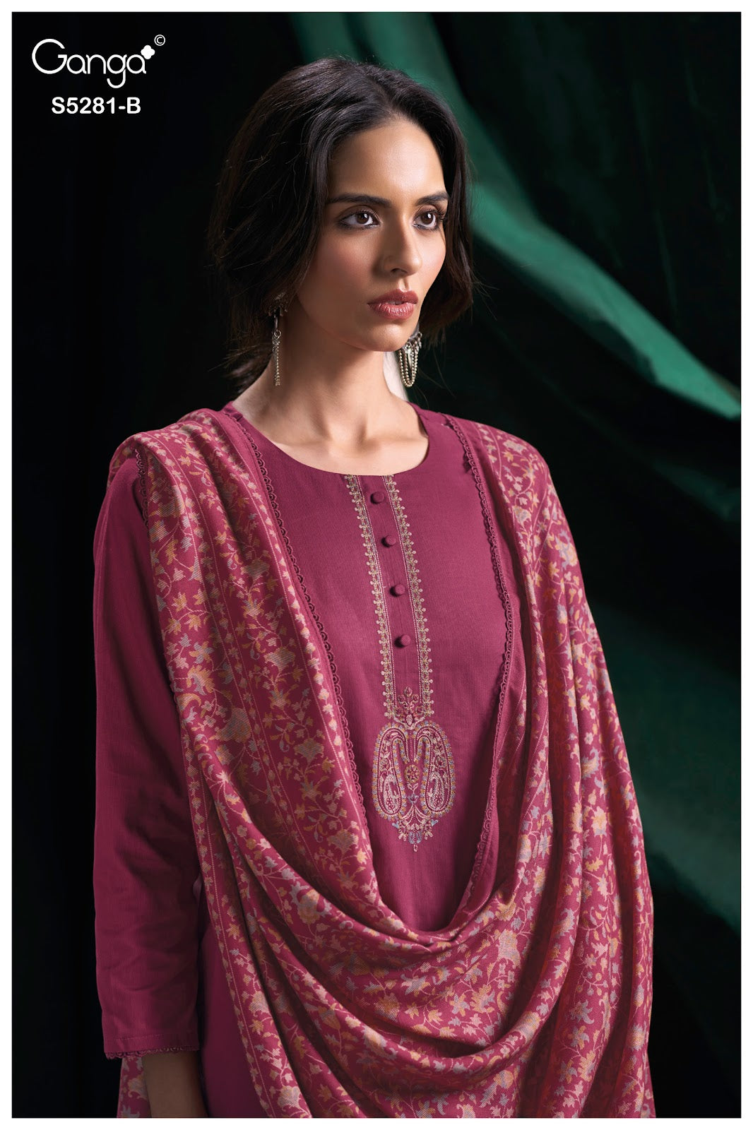 Hiyasha S5281 Ganga Corduroy Plazzo Style Suits Wholesaler