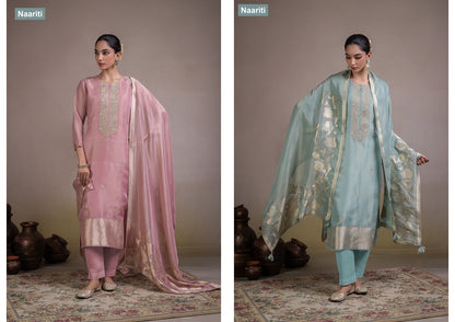 Hizaq 2818 Naariti Silk Jacquard Pant Style Suits Supplier