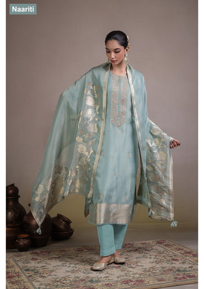 Hizaq 2818 Naariti Silk Jacquard Pant Style Suits Supplier