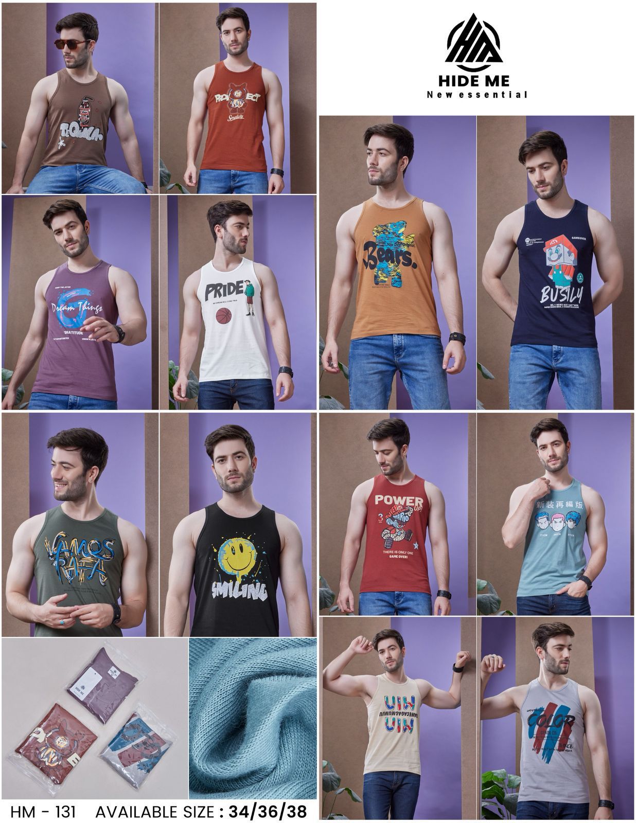 Hm 131 Hide Me Cotton Mens Sando Wholesaler India