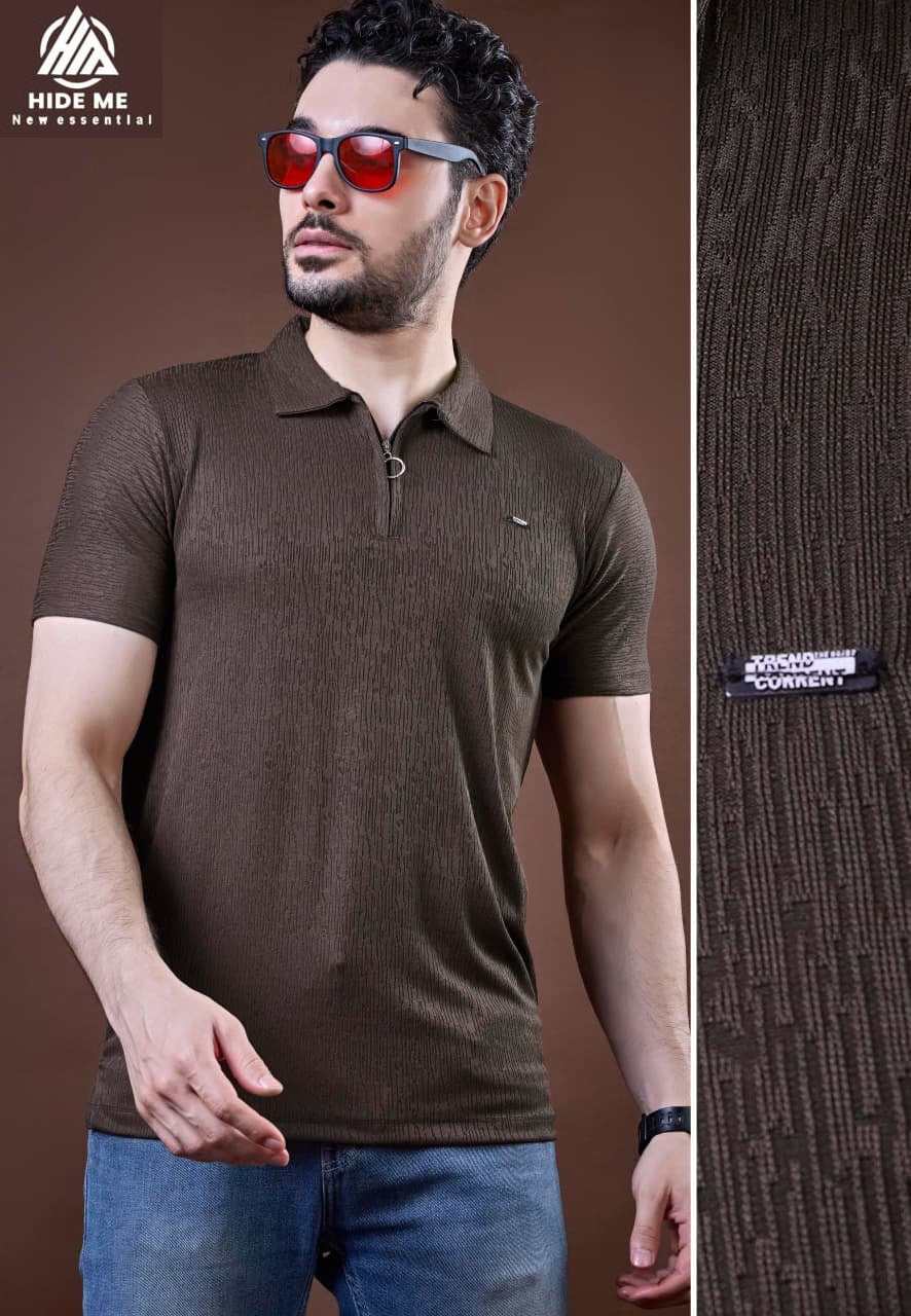 Hm 146 Hide Me Jacquard Knit Mens Tshirts Wholesaler Gujarat