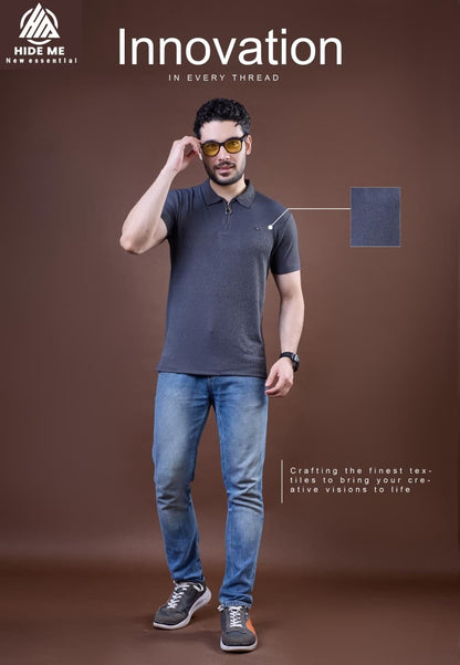 Hm 146 Hide Me Jacquard Knit Mens Tshirts Wholesaler Gujarat