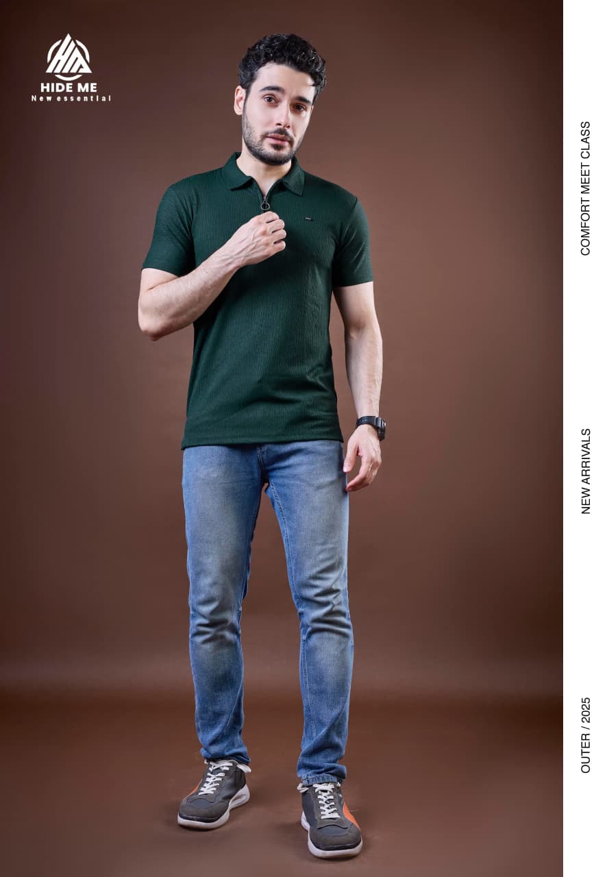 Hm 146 Hide Me Jacquard Knit Mens Tshirts Wholesaler Gujarat