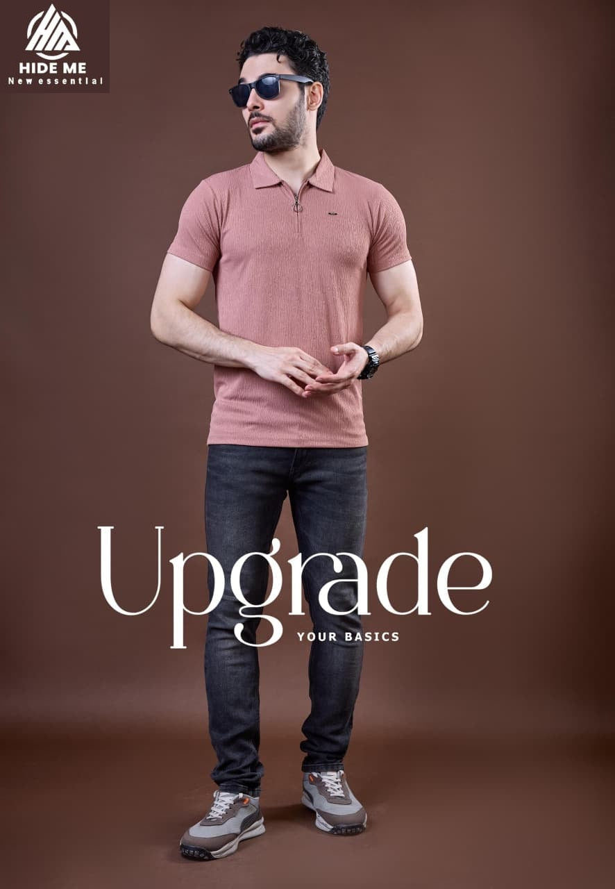 Hm 146 Hide Me Jacquard Knit Mens Tshirts Wholesaler Gujarat