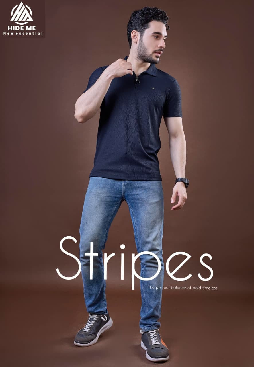 Hm 146 Hide Me Jacquard Knit Mens Tshirts Wholesaler Gujarat