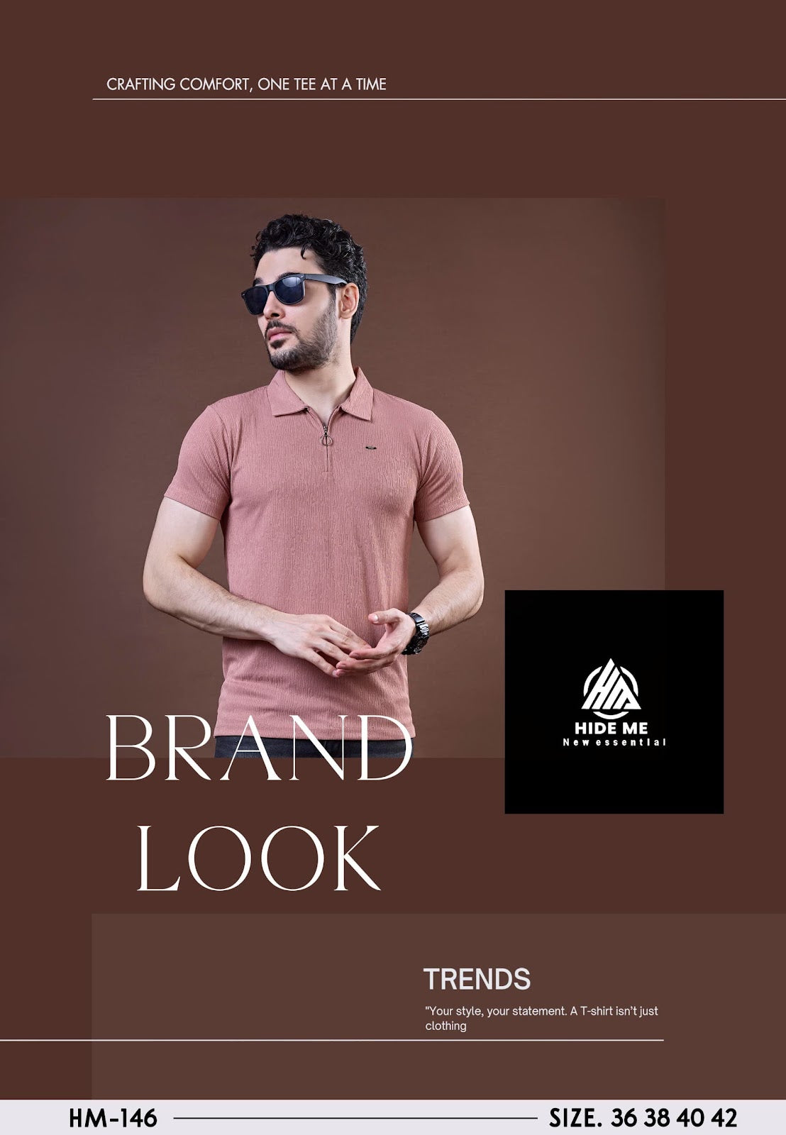 Hm 146 Hide Me Jacquard Knit Mens Tshirts Wholesaler Gujarat