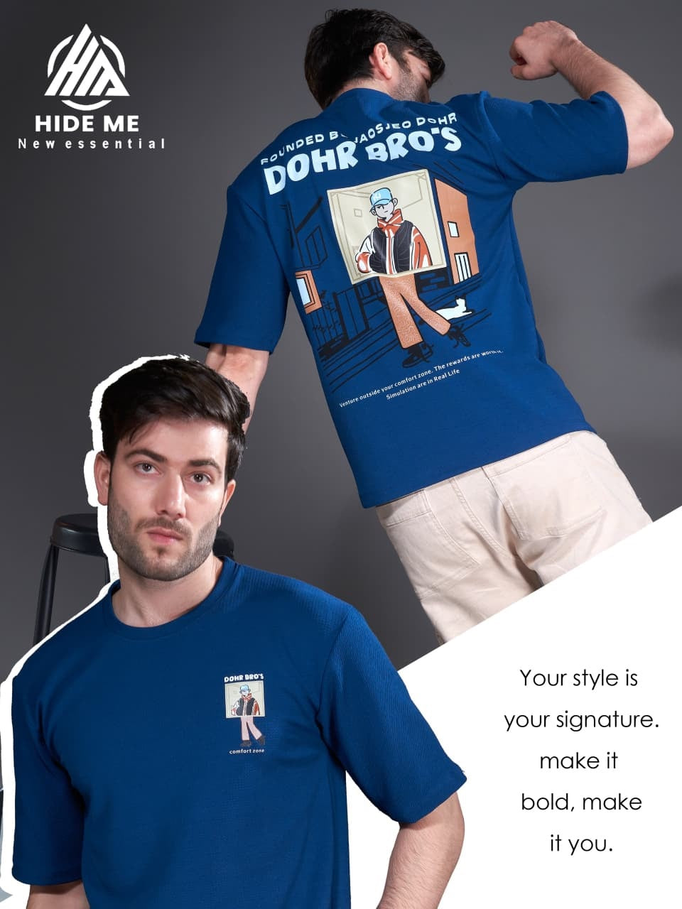 Hm 167 Hide Me Lycra Knit Mens Tshirts Exporter