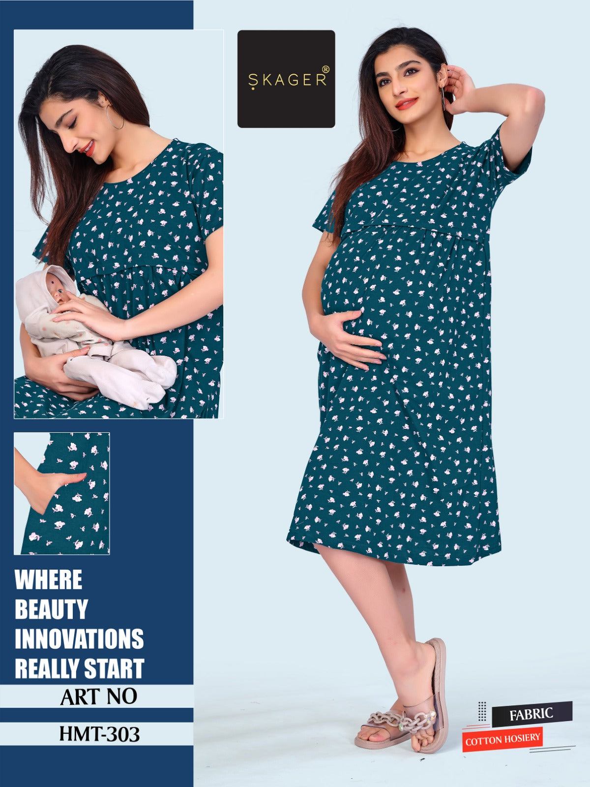 Hmt 301-306 Skager Hosiery Feeding Night Gown Manufacturer India