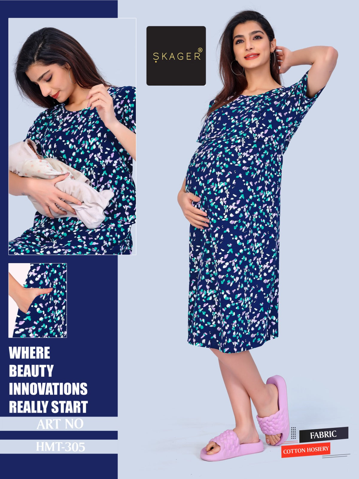 Hmt 301-306 Skager Hosiery Feeding Night Gown Manufacturer India