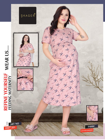 Hmt Vol 2 Maternity Short Skager Cotton Feeding Night Gown Wholesale Rate