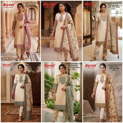 Ho Silk 1408 Bipson Prints Readymade Pant Style Suits Wholesale Rate