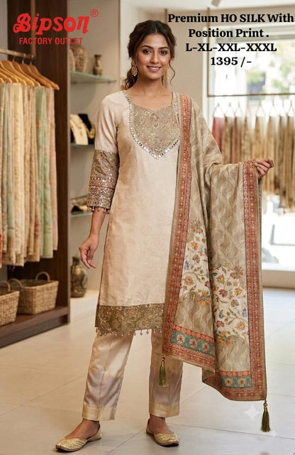 Ho Silk 1408 Bipson Prints Readymade Pant Style Suits Wholesale Rate