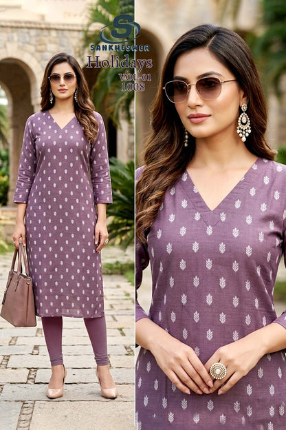 Holidays Vol 1 Sankheswer Knee Length Kurtis Manufacturer