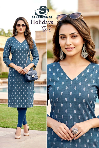 Holidays Vol 1 Sankheswer Knee Length Kurtis Manufacturer