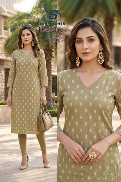 Holidays Vol 1 Sankheswer Knee Length Kurtis Manufacturer