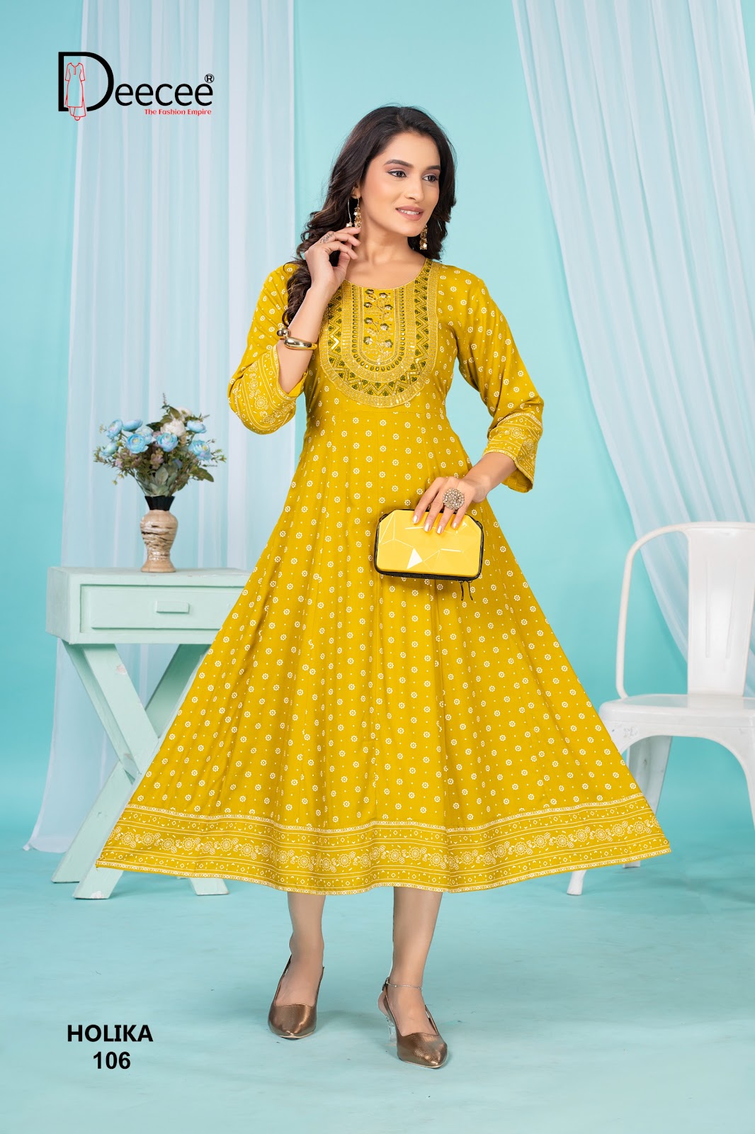 Holika Deecee Rayon 14Kg Anarkali Kurtis Exporter Ahmedabad