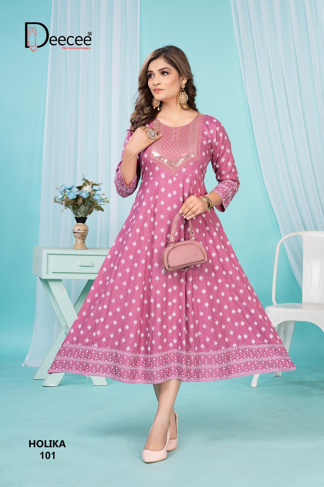 Holika Deecee Rayon 14Kg Anarkali Kurtis Exporter Ahmedabad