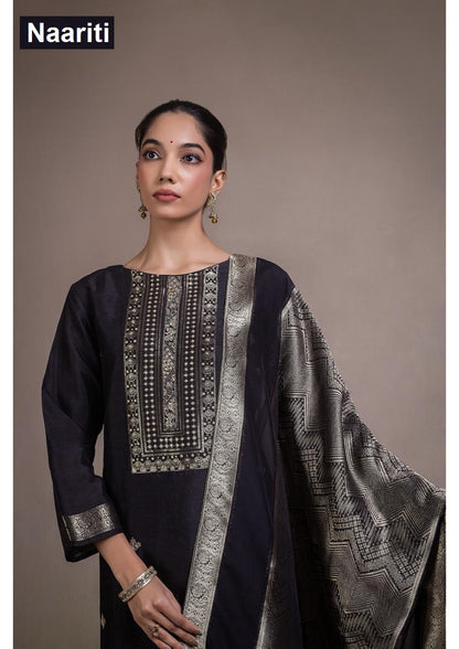 Homi 2786 Naariti Silk Jacquard Pant Style Suits Manufacturer Ahmedabad