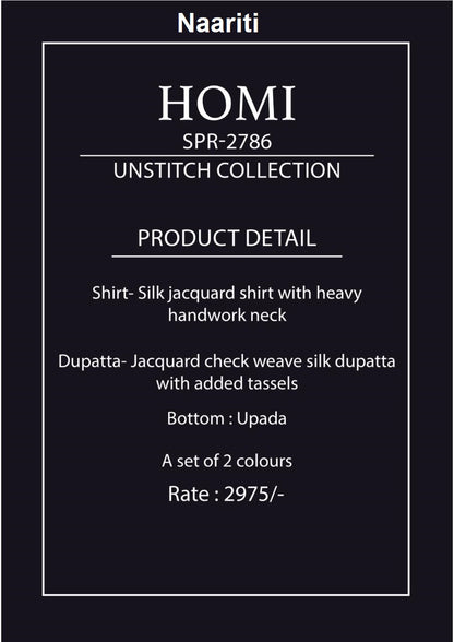 Homi 2786 Naariti Silk Jacquard Pant Style Suits Manufacturer Ahmedabad