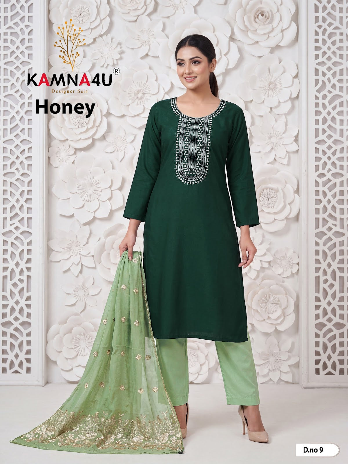 Honey Kamna4U Roman Readymade Pant Style Suits Wholesale Price