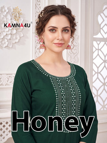 Honey Kamna4U Roman Readymade Pant Style Suits Wholesale Price