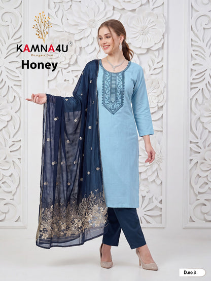 Honey Kamna4U Roman Readymade Pant Style Suits Wholesale Price